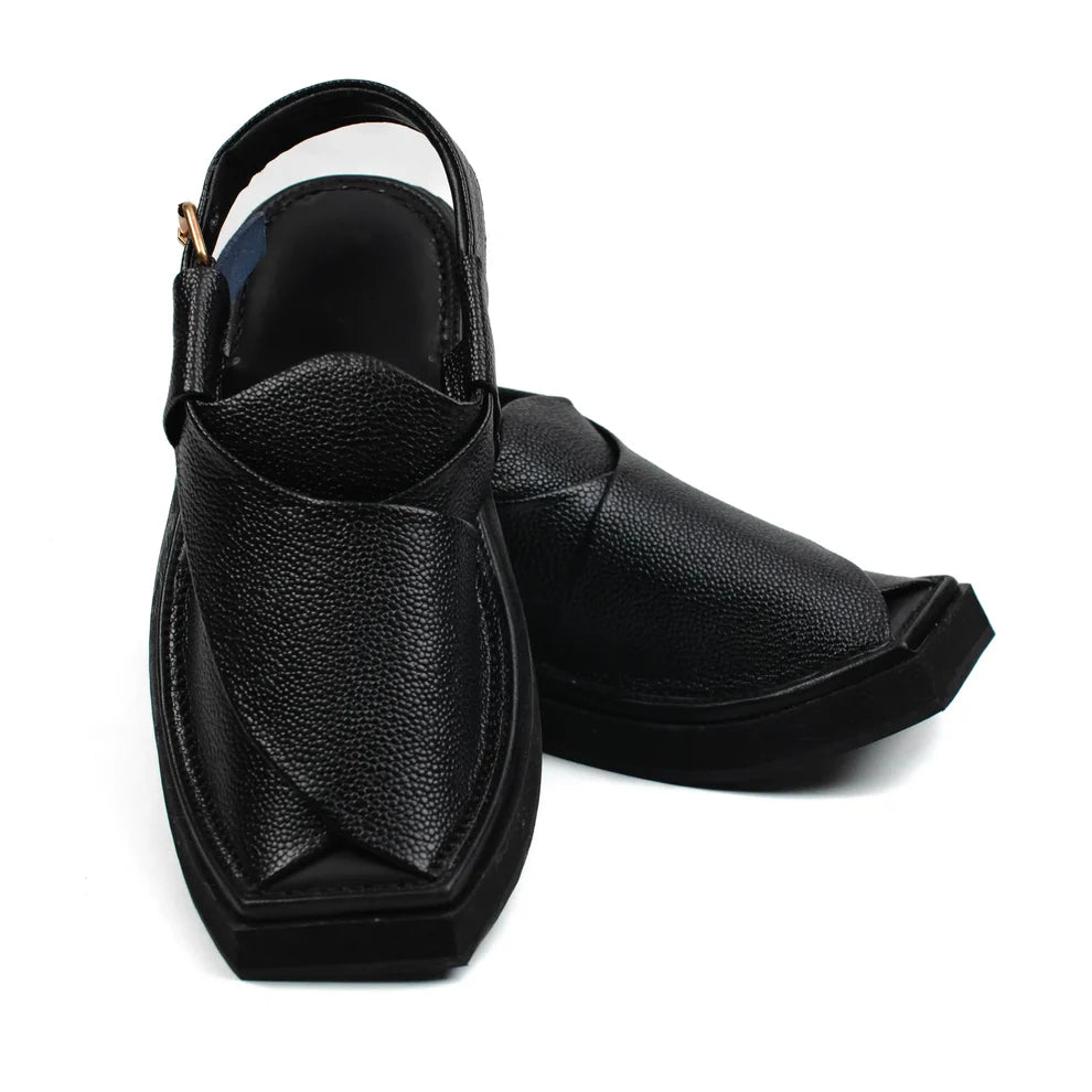 Black Textured Kaptan
