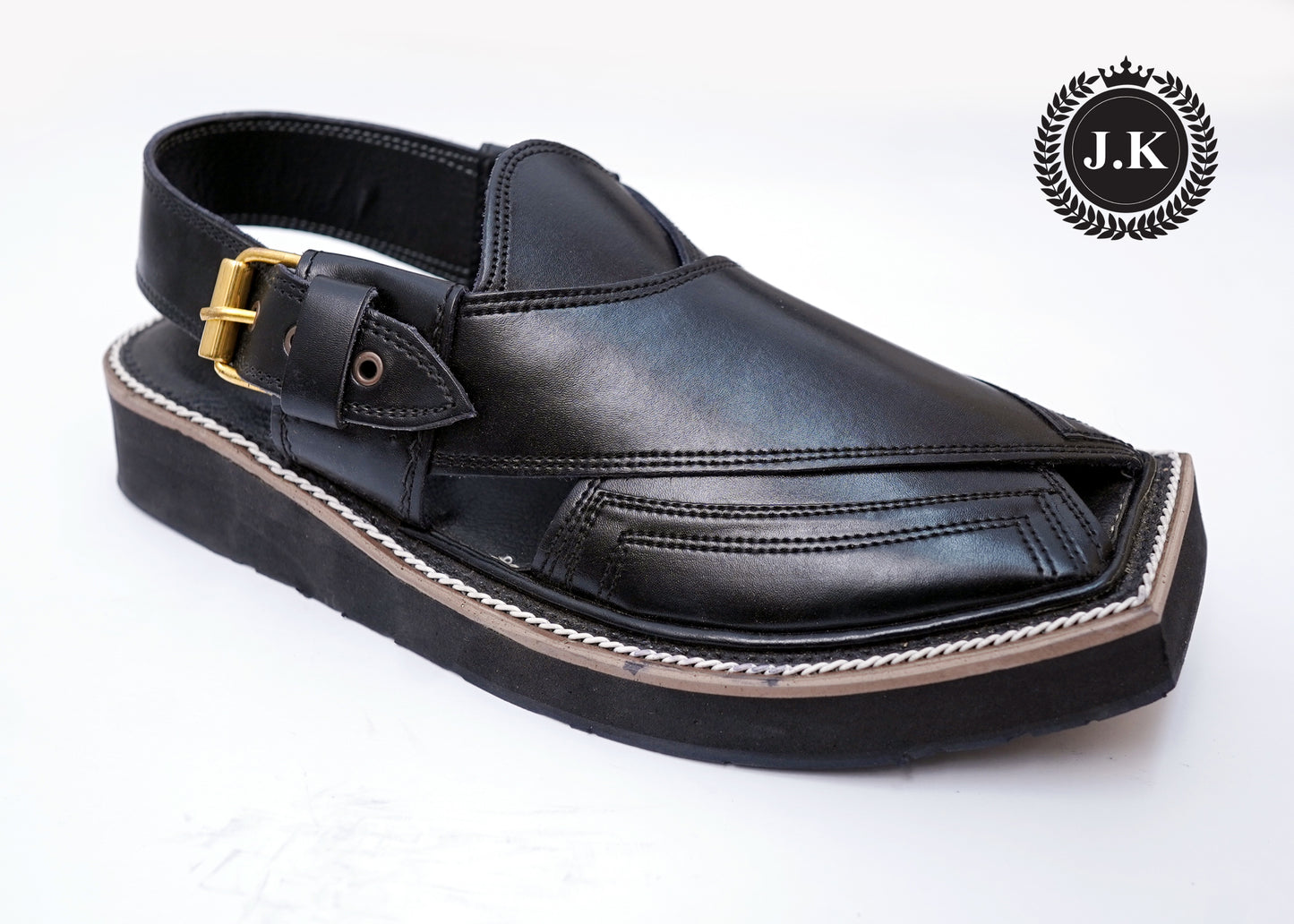 Black Kaptan Peshawari Sandal